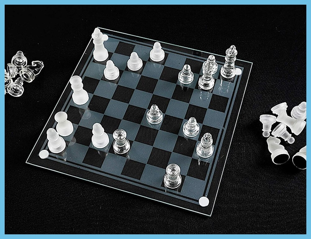 Crystal Frosted Glass Chess Set 1