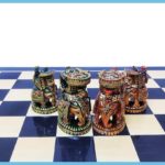 Elephant Theme Indian Maharaja Wooden Chess Sets
