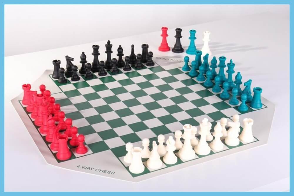 Large 4 Player Silicone Chess Sets