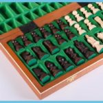 Olympic Small Intarsy Wooden Chess Pieces 1