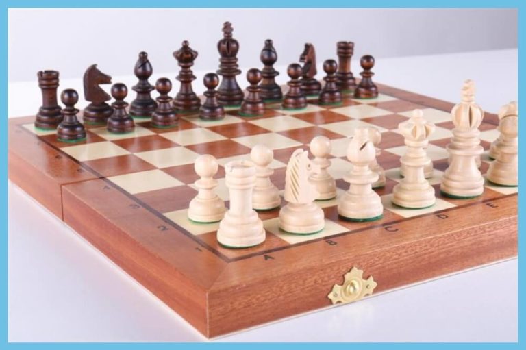Olympic Small Intarsy Wooden Chess Set