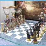 Pharaoh Army Vs Augustus Caesar Frosted Glass Chess Pieces 1