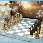 Pharaoh Army Vs Augustus Caesar Frosted Glass Chess Pieces 2