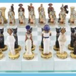 Pharaoh Army Vs Augustus Caesar Frosted Glass Chess Pieces 3