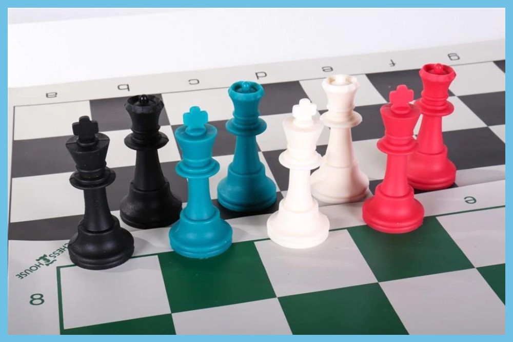 Two Multi-Color Silicone Chess Pieces