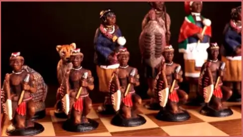 Hand Carved African Chess Set