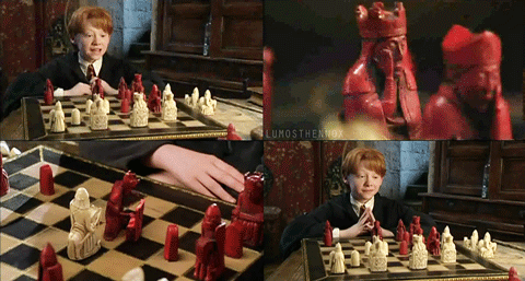 harry potter chess scene dormitory wizard chess