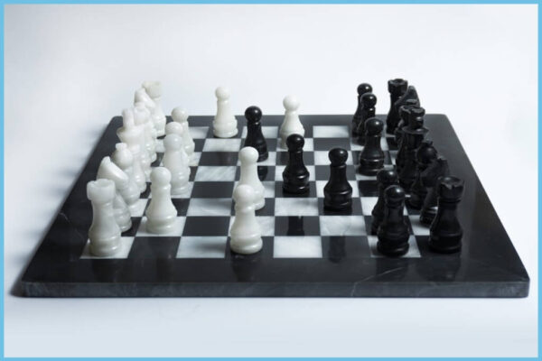 Marble Chess Set Black And White