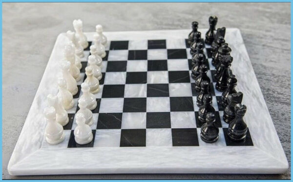White Marble Chess Set