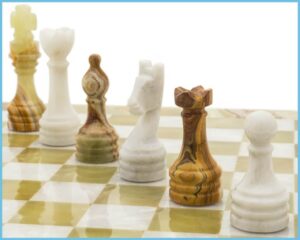 Marble Onyx Chess Set white