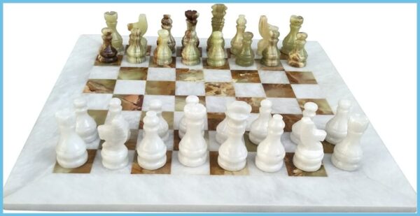 Marble and Onyx Chess Set